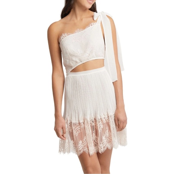 Rya Collection Women's SZ L Anniversary Lace Cutout One-Shoulder Chemise NWT - Picture 1 of 8